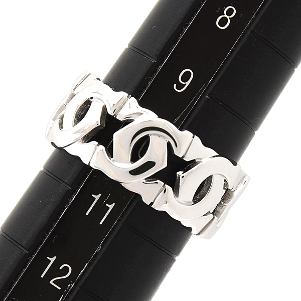 カルティエ 指輪 レディース リング 51号 実寸10号 ホワイトゴールド Cartier 750WG 中古