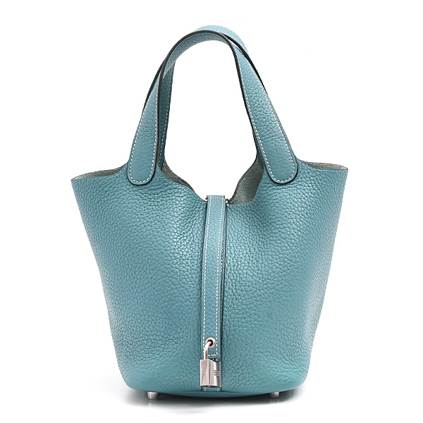 エルメス バッグ レディース ピコタンロックPM □R刻 トリヨンクレマンス ブルージーン HERMES 中古