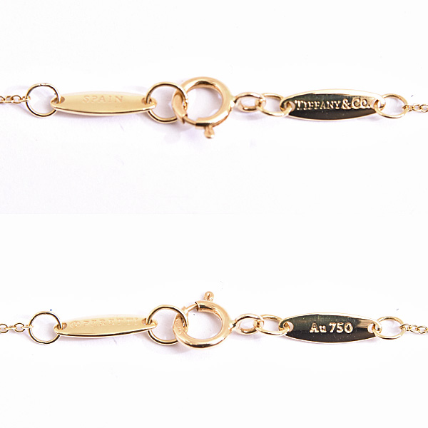 ティファニー ネックレス レディース オープン ハート ペンダント イエローゴールド 7mm プチネックレス 750YG TIFFANY 中古