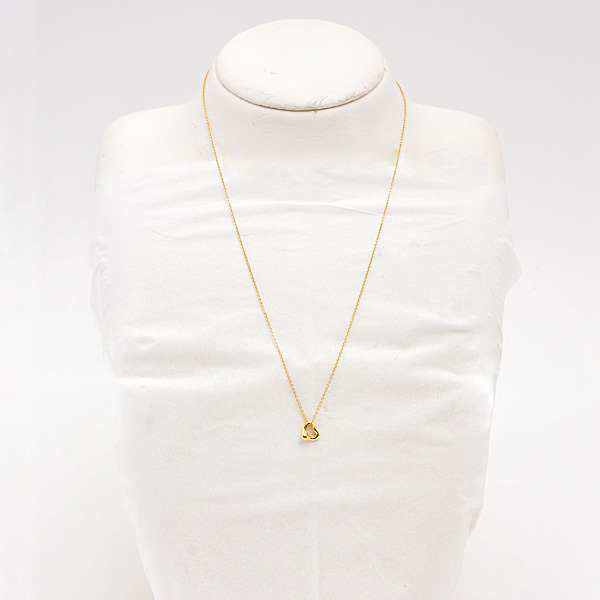 ティファニー ネックレス レディース オープン ハート ペンダント イエローゴールド 7mm プチネックレス 750YG TIFFANY 中古