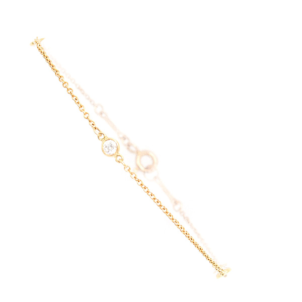 ティファニー ブレスレット レディース 3Pダイヤ バイザヤード エルサペレッティ イエローゴールド 750YG TIFFANY 中古