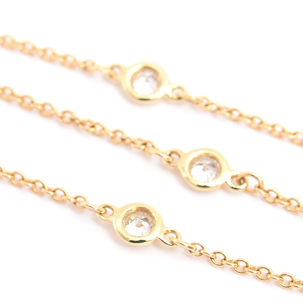 ティファニー ブレスレット レディース 3Pダイヤ バイザヤード エルサペレッティ イエローゴールド 750YG TIFFANY 中古