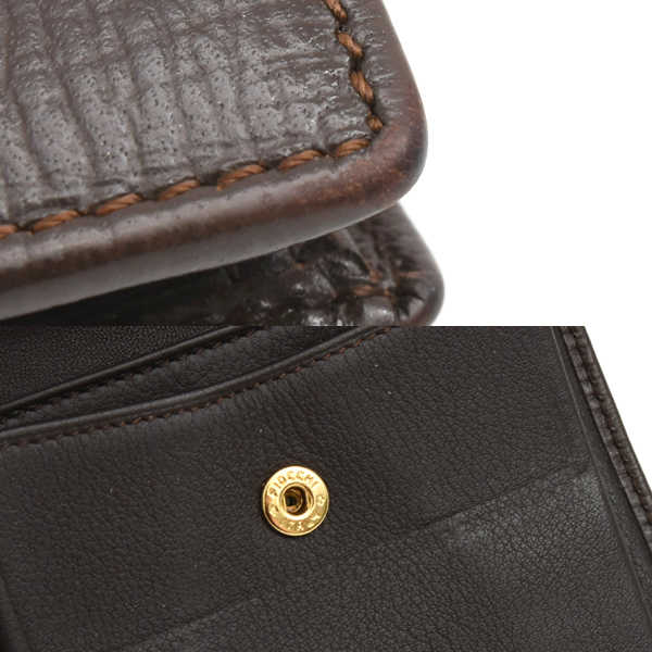 ロエベ 財布 メンズ レディース アナグラム 二つ折り財布 カード入れ 小銭入れ カーフ ブラウン LOEWE 中古
