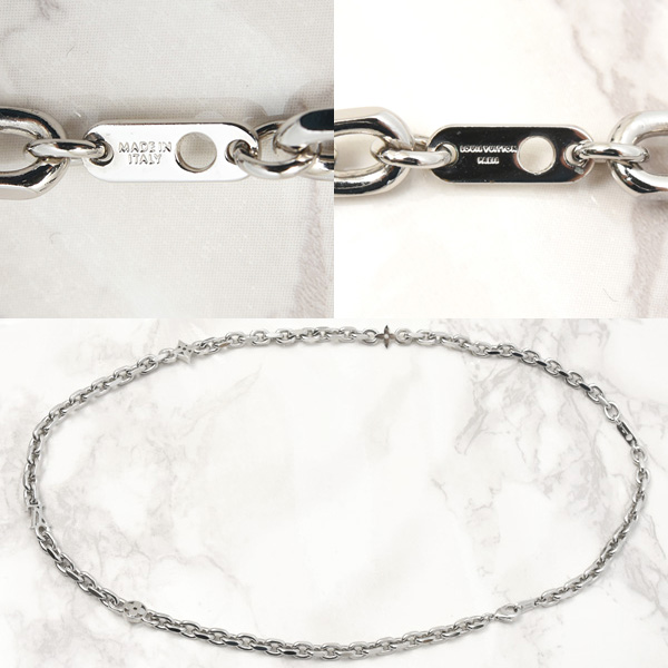 ルイヴィトン ジュエリー メンズ LVケーブルネックレス チェーンネックレス シルバー Louis Vuitton M02223 中古