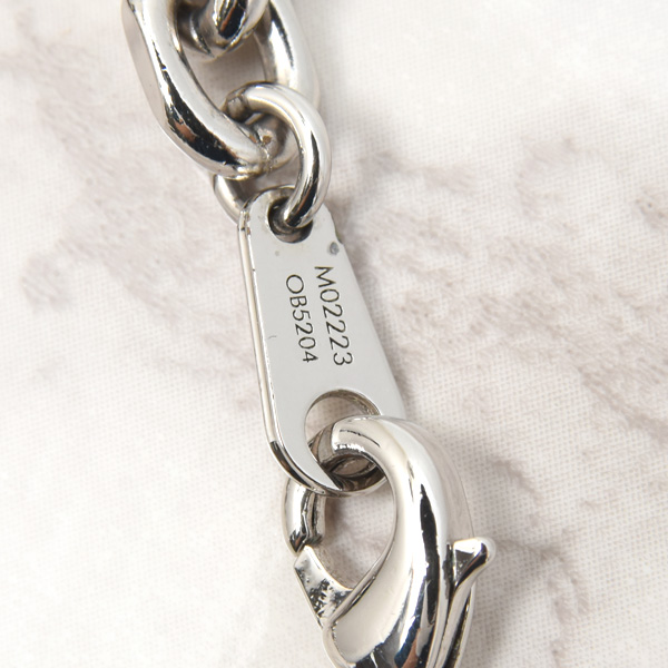 ルイヴィトン ジュエリー メンズ LVケーブルネックレス チェーンネックレス シルバー Louis Vuitton M02223 中古