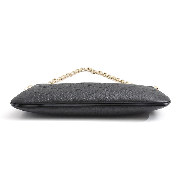 グッチ バッグ レディース GGエンブレム ミディアム ハンドバッグ ショルダーバッグ 2WAY ブラック レザー GUCCI 815277 中古