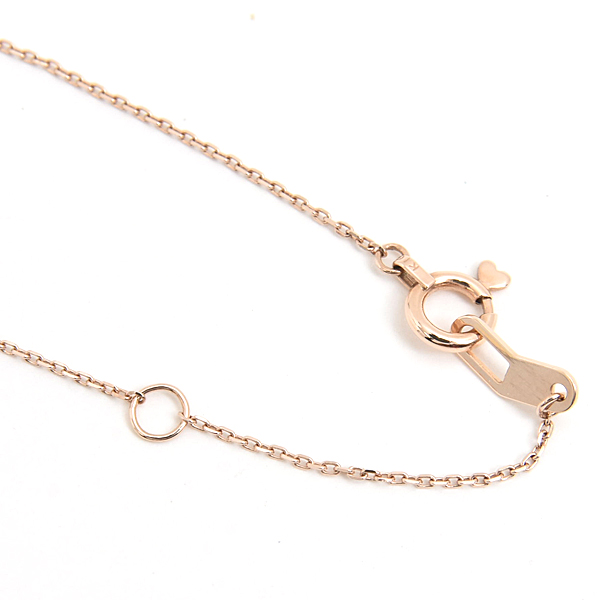 スタージュエリー ネックレス レディース ハートムーン 1Pダイヤ D0.01ct ピンクゴールド ホワイトゴールド STAR JEWELRY K10PG×WG 中古