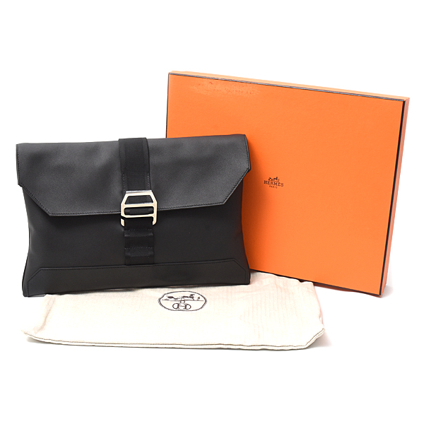 エルメス バッグ メンズ シティスライド クラッチバッグ Y刻印 トリヨンクリストバル ブラック HERMES 中古