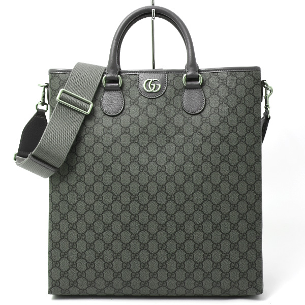 グッチ バッグ メンズ オフィディア GG ミディアム トートバッグ 2WAY  グレー系  GUCCI 792118 FADJK 1242 中古