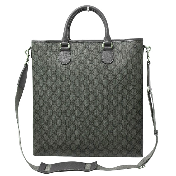 グッチ バッグ メンズ オフィディア GG ミディアム トートバッグ 2WAY  グレー系  GUCCI 792118 FADJK 1242 中古