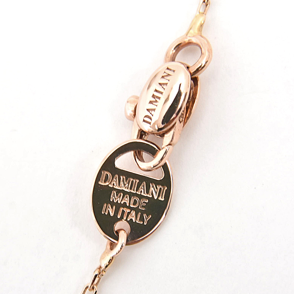 ダミアーニ ネックレス レディース JAL限定 ベルエポック 1Pダイヤ クロス ペンダント ピンクゴールド DAMIANI 375PG K9PG 中古