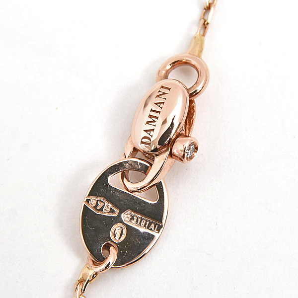 ダミアーニ ネックレス レディース JAL限定 ベルエポック 1Pダイヤ クロス ペンダント ピンクゴールド DAMIANI 375PG K9PG 中古