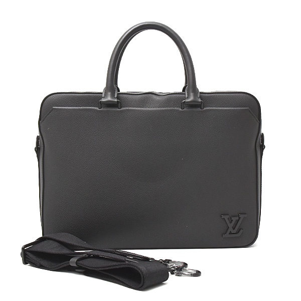 ルイヴィトン バッグ メンズ LVアエログラム パイロットブリーフケース ビジネスバッグ ノワール Louis Vuitton M23778 中古