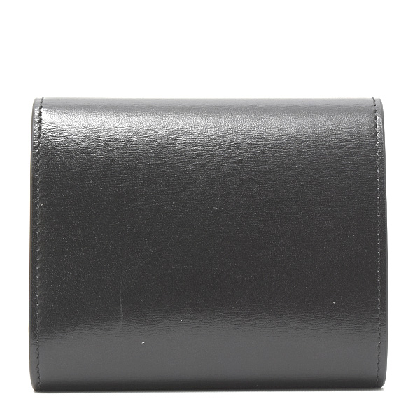 セリーヌ 財布 レディース スモール フラップウォレット トリオンフ 2つ折り財布 レザー ブラック CELINE 10D783 中古