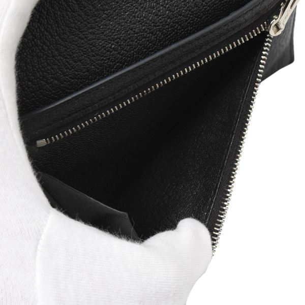 エルメス 財布 メンズ ベアン コンパクト ウォレット 二つ折り シェーブル ブラック HERMES 中古