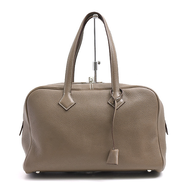 エルメス バッグ レディース ヴィクトリア2 35 ミニボストンバッグ T刻印 エトゥープ トリヨンクレマンス HERMES 中古