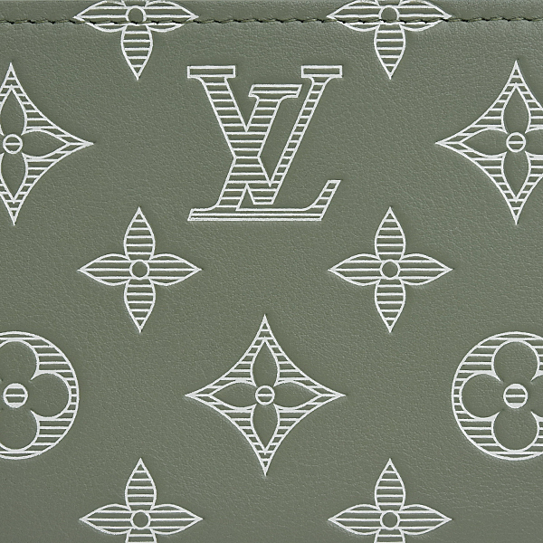 ルイヴィトン 財布 メンズ ジッピーウォレット ホリゾンタル モノグラムシャドウ オリーブグリーン Louis Vuitton M12578 中古
