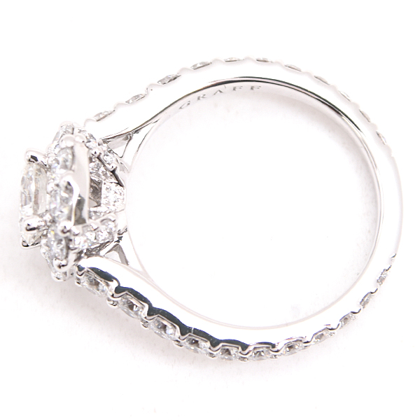 グラフ 指輪 レディース アイコン エンゲージメント リング 7.5号弱 D0.60ct ホワイトゴールド GRAFF 750WG 中古