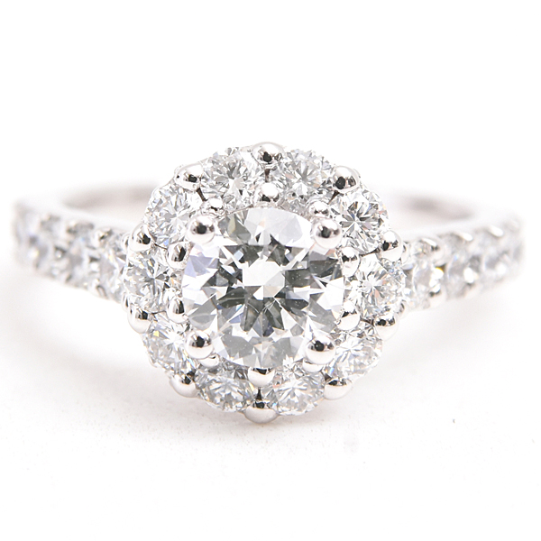 グラフ 指輪 レディース アイコン エンゲージメント リング 7.5号弱 D0.60ct ホワイトゴールド GRAFF 750WG 中古