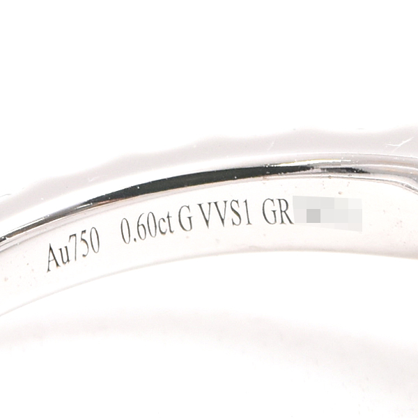 グラフ 指輪 レディース アイコン エンゲージメント リング 7.5号弱 D0.60ct ホワイトゴールド GRAFF 750WG 中古