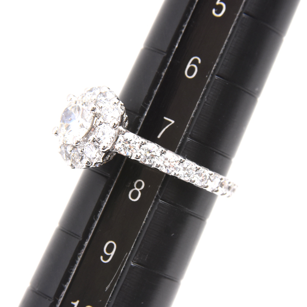 グラフ 指輪 レディース アイコン エンゲージメント リング 7.5号弱 D0.60ct ホワイトゴールド GRAFF 750WG 中古