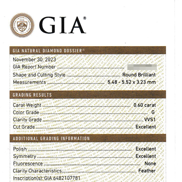 グラフ 指輪 レディース アイコン エンゲージメント リング 7.5号弱 D0.60ct ホワイトゴールド GRAFF 750WG 中古