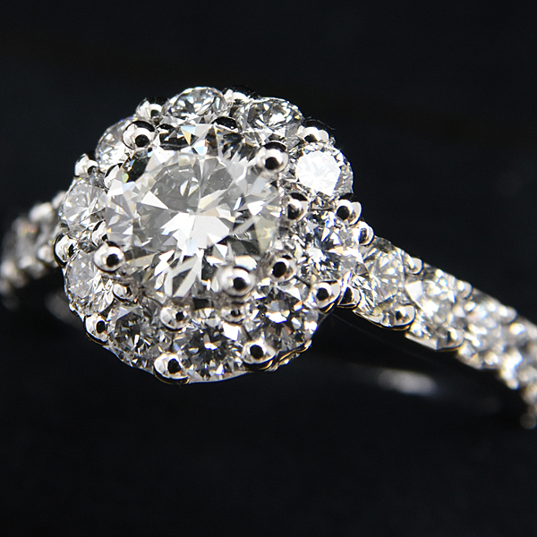 グラフ 指輪 レディース アイコン エンゲージメント リング 7.5号弱 D0.60ct ホワイトゴールド GRAFF 750WG 中古