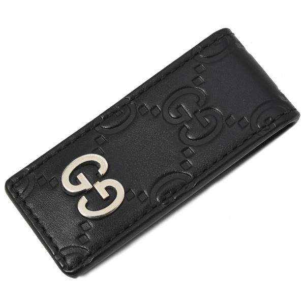 グッチ ブランド小物 ユニセックス マネークリップ グッチシマ お札 紙幣挟み カーフ GUCCI 中古