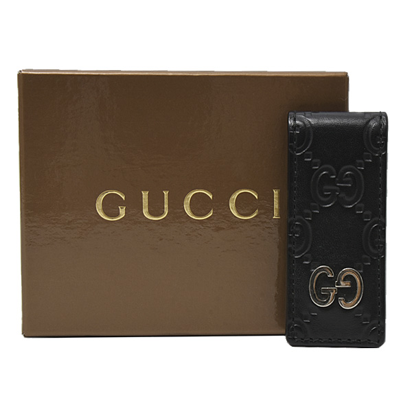 グッチ ブランド小物 ユニセックス マネークリップ グッチシマ お札 紙幣挟み カーフ GUCCI 中古