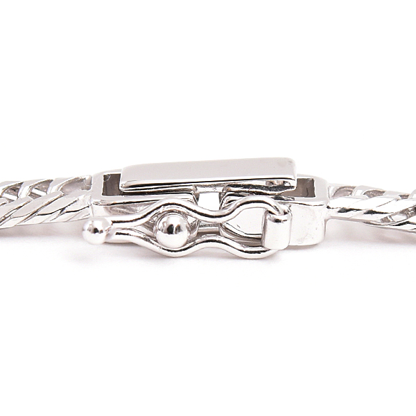 喜平 ネックレス K18WG 8面カット トリプル 12g 45cm 造幣局検定刻印入 メンズ レディース チェーン ホワイトゴールド 中古