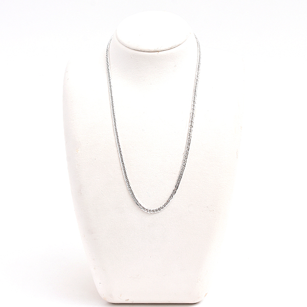 喜平 ネックレス K18WG 8面カット トリプル 12g 45cm 造幣局検定刻印入 メンズ レディース チェーン ホワイトゴールド 中古