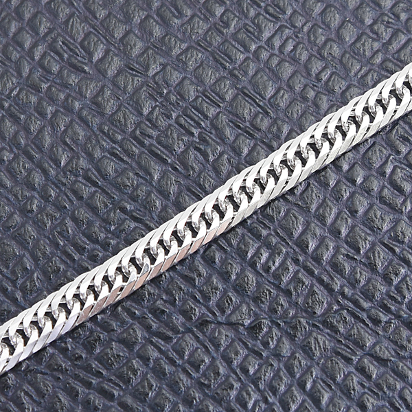 喜平 ネックレス K18WG 8面カット トリプル 12g 45cm 造幣局検定刻印入 メンズ レディース チェーン ホワイトゴールド 中古