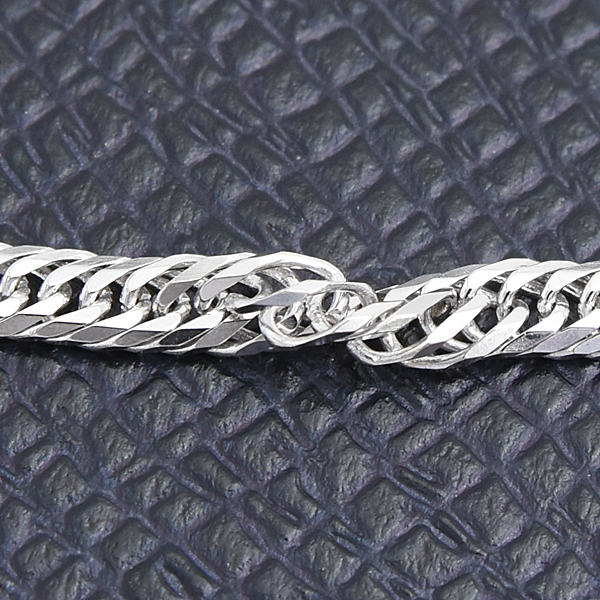 喜平 ネックレス K18WG 8面カット トリプル 12g 45cm 造幣局検定刻印入 メンズ レディース チェーン ホワイトゴールド 中古