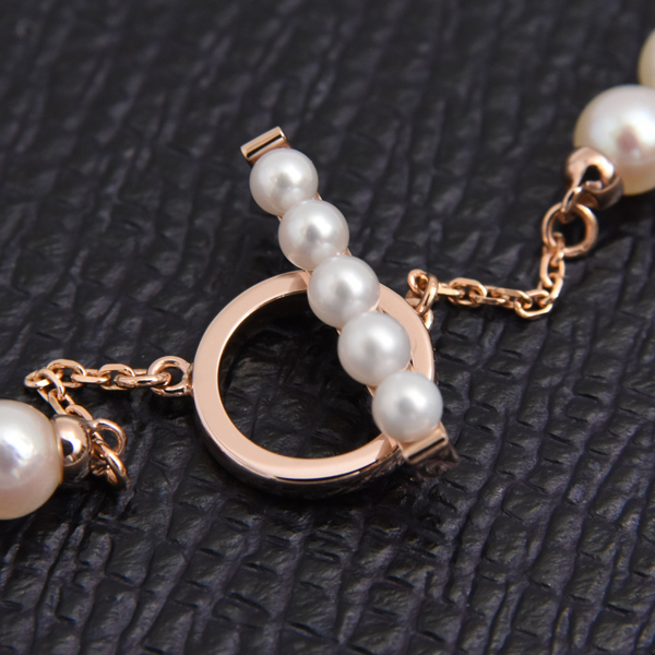 タサキ ネックレス レディース プチ パール ネックレス ベビーパール ピンクゴールド TASAKI 750PG 中古