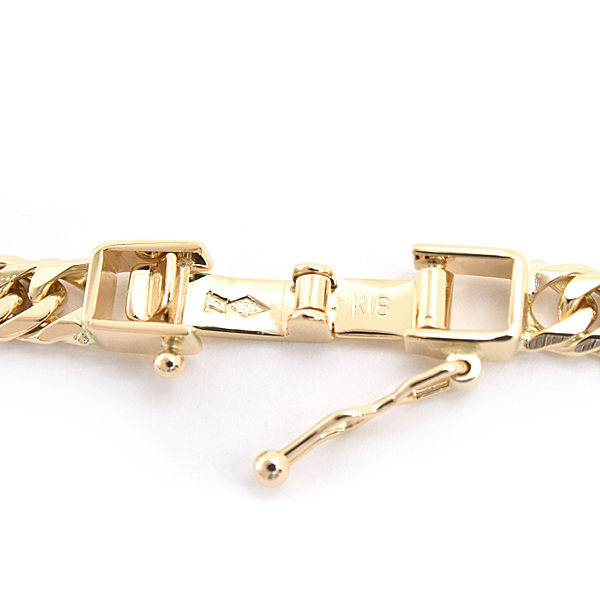 喜平 ネックレス K18 6面カット ダブル 30g 50cm 造幣局検定刻印入 メンズ レディース チェーン イエローゴールド YG 中古