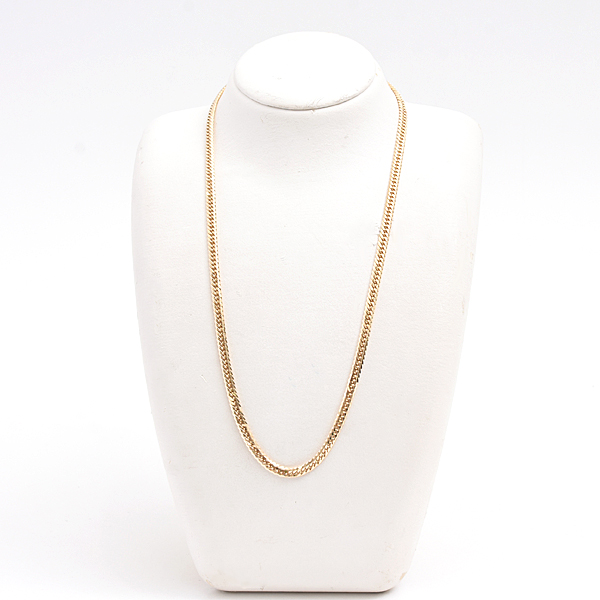 喜平 ネックレス K18 6面カット ダブル 30g 50cm 造幣局検定刻印入 メンズ レディース チェーン イエローゴールド YG 中古