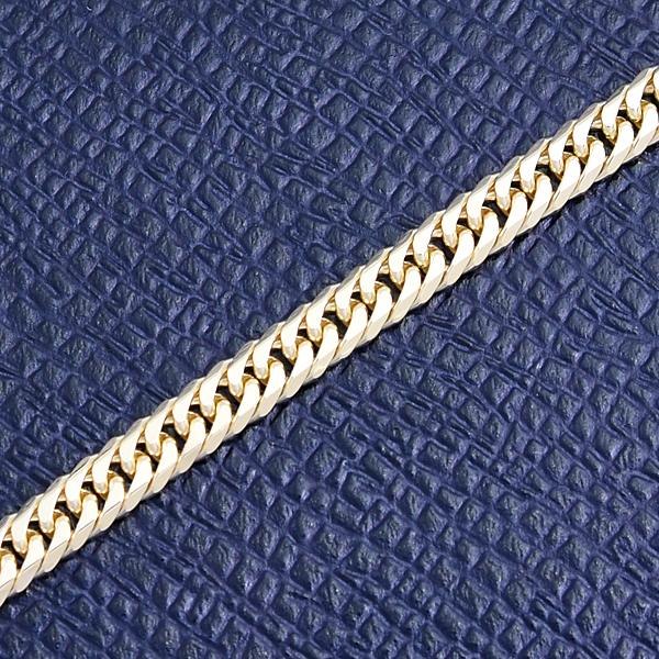 喜平 ネックレス K18 6面カット ダブル 30g 50cm 造幣局検定刻印入 メンズ レディース チェーン イエローゴールド YG 中古