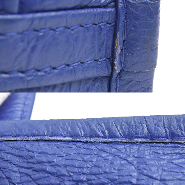 バレンシアガ バッグ レディース バザールショッパー XXS 2WAY ショルダーバッグ ラムレザー ブルー BALENCIAGA 513988 中古