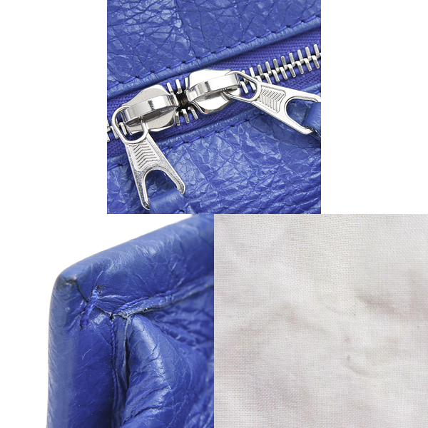 バレンシアガ バッグ レディース バザールショッパー XXS 2WAY ショルダーバッグ ラムレザー ブルー BALENCIAGA 513988 中古