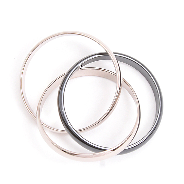 カルティエ 指輪メンズ トリニティ リング 3連 3.2mm 63号 実寸23号 750WG×CE ホワイトゴールド Cartier 中古