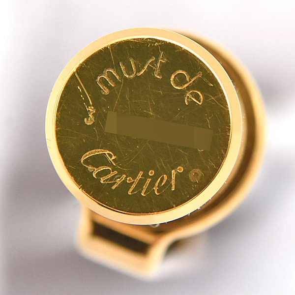 カルティエ 筆記具 レディース マスト ドゥ ツイスト式 ボールペン レフィル付 ブラック ゴールドカラー レジン メタル Cartier 中古