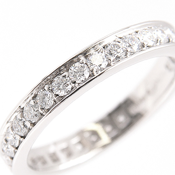 ブルガリ 指輪 レディース マリーミー ダイヤモンド フルエタニティ リング 実測12号 プラチナ BVLGARI AN852592 PT950 中古