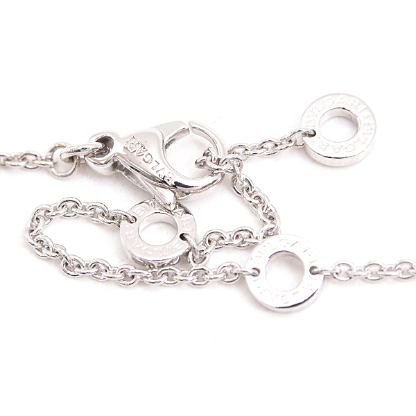 ブルガリ ネックレス レディース ブルガリブルガリ 1Pダイヤ ネックレス ホワイトゴールド BVLGARI 750WG 中古