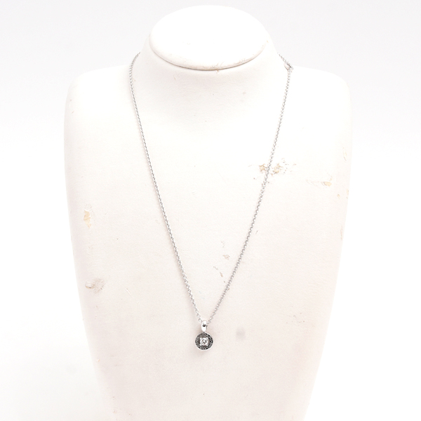 ブルガリ ネックレス レディース ブルガリブルガリ 1Pダイヤ ネックレス ホワイトゴールド BVLGARI 750WG 中古