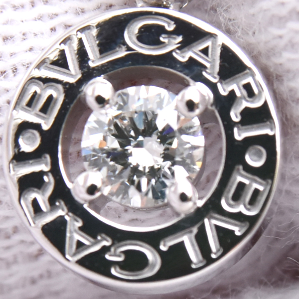ブルガリ ネックレス レディース ブルガリブルガリ 1Pダイヤ ネックレス ホワイトゴールド BVLGARI 750WG 中古