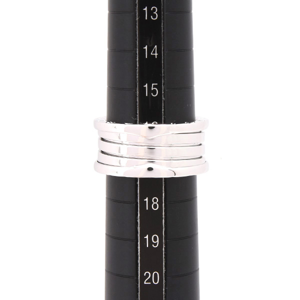 ブルガリ 指輪 レディース メンズ ビーゼロワン B-ZERO1 リング 58号 実寸17号 ホワイトゴールド 750WG BVLGARI 中古
