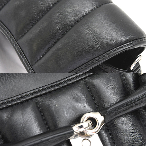 グッチ バッグ レディース ホースビット スモール ハンドバッグ 2WAY チェーンショルダー ブラック GUCCI 764339 中古