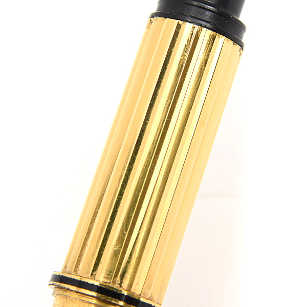 カルティエ 万年筆 レディース サントス マスト ドゥ キャップ式 イエローゴールド マットシルバー メタル 18K 750YG K18 Cartier 中古