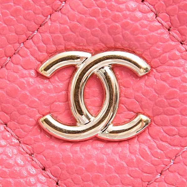 シャネル バッグ レディース マトラッセ ミニポーチ ランダム コインケース ソフトキャビアスキン ピンク CHANEL 中古