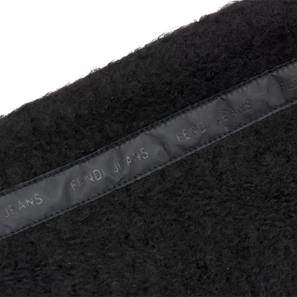 フェンディ レディース サイドライン ノースリーブワンピース フェンディジーンズ ウール モヘア ポリエステル ブラック FENDI JEANS 中古